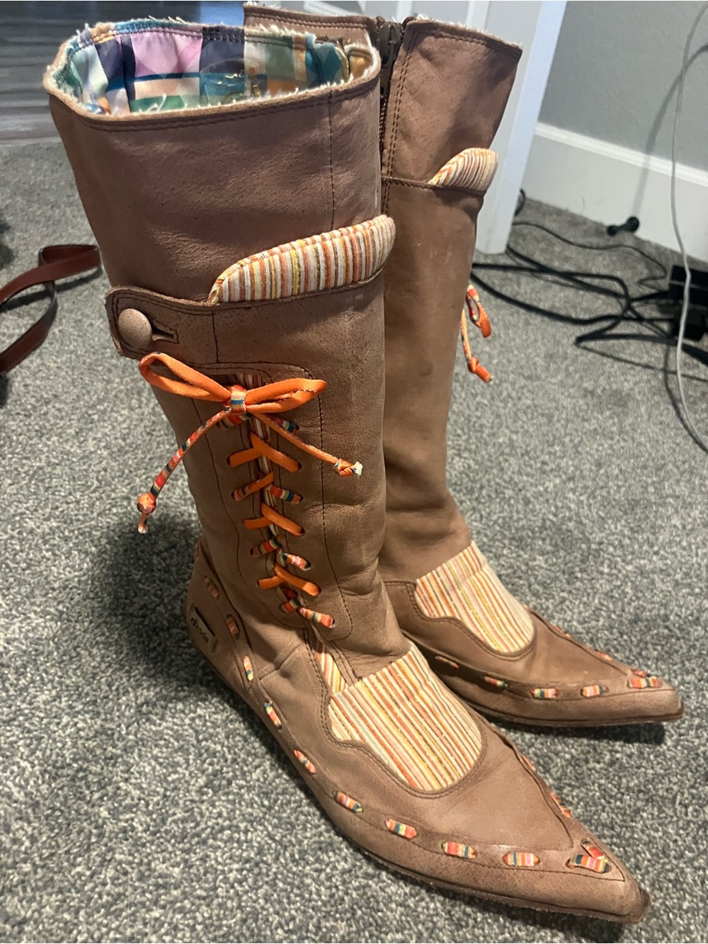 Women's Boots Dkode Brown Lace-Up boots hand crafted
